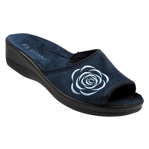 Wygodne kapcie damskie INBLU ES-5B, granatowe ze sklepu ulubioneobuwie w kategorii Kapcie damskie - zdjęcie 187264887