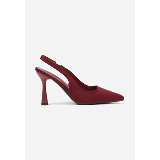Bordowe Sandały ze Szpiczastym Noskiem Volle 40 born2be.pl