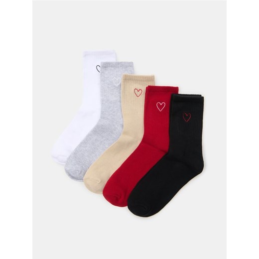 Sinsay - Długie skarpetki 5 pack - wielobarwny ze sklepu Sinsay w kategorii Skarpetki damskie - zdjęcie 187266317