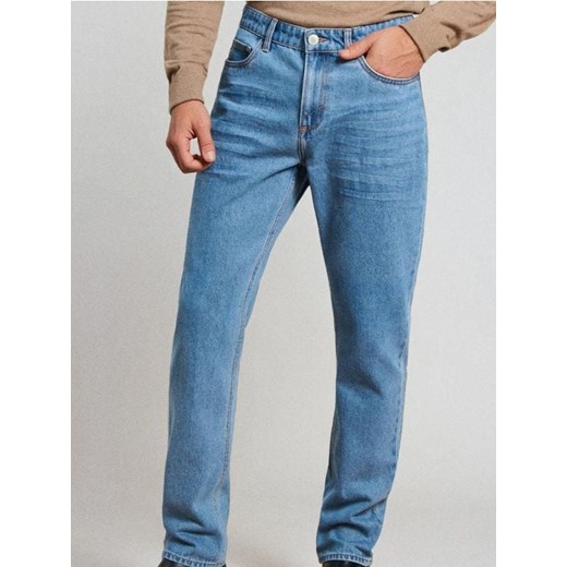 Sinsay - Spodnie jeansowe regular fit - niebieski ze sklepu Sinsay w kategorii Jeansy męskie - zdjęcie 187266328