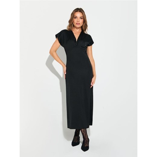 Sinsay - Sukienka maxi z rozcięciem z domieszką wiskozy - czarny ze sklepu Sinsay w kategorii Sukienki - zdjęcie 187266419