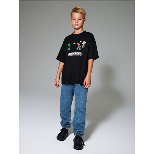 Sinsay - Ocieplane spodnie jogger z polarem wewnątrz - niebieski ze sklepu Sinsay w kategorii Spodnie chłopięce - zdjęcie 187266439