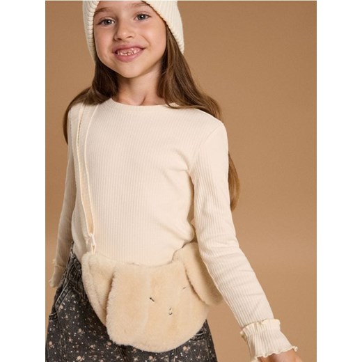 Sinsay - Torebka z imitacji futra z elementami 3D - kremowy ze sklepu Sinsay w kategorii Torby i walizki dziecięce - zdjęcie 187266566