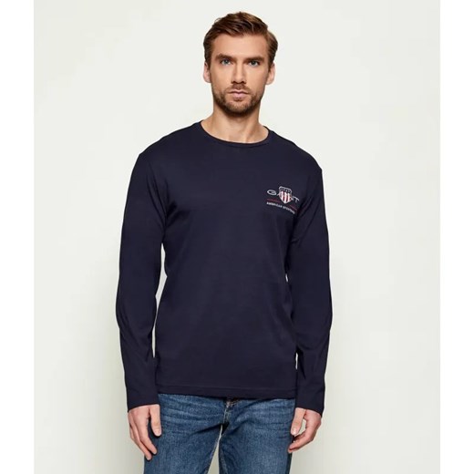 Gant Longsleeve MEDIUM ARCHIVE SHIELD | Regular Fit - id: GA234M000008433 - marki Gant - 187266656 Gant Longsleeve MEDIUM ARCHIVE SHIELD | Regular Fit ze sklepu Gomez Fashion Store w kategorii T-shirty męskie - zdjęcie 187266656