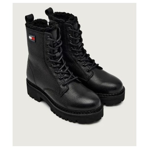 Tommy Jeans Skórzane botki | shearling Tommy Jeans 38 Gomez Fashion Store
