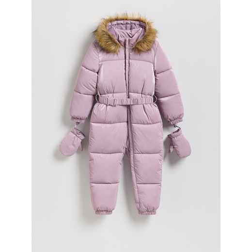Reserved - PIkowany kombinezon z ociepleniem - fioletowy ze sklepu Reserved w kategorii Kombinezony dziewczęce - zdjęcie 187267528