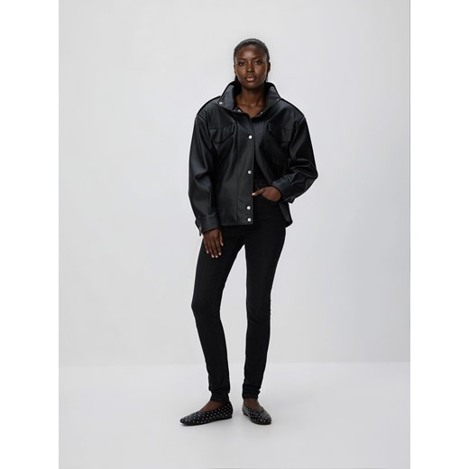 Reserved - Jeansy slim z dłuższą nogawką - czarny ze sklepu Reserved w kategorii Jeansy damskie - zdjęcie 187267538