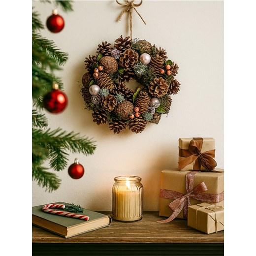 Sinsay - Świąteczny wieniec dekoracyjny - wielobarwny Sinsay One Size Sinsay