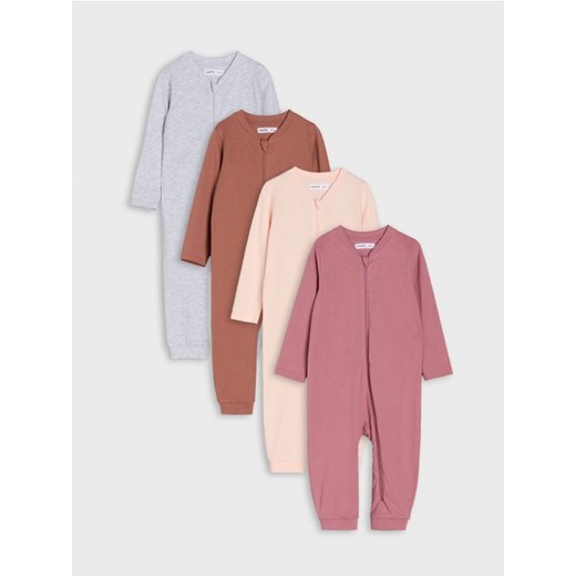 Sinsay - Bawełniany pajacyk 2 pack - różowy ze sklepu Sinsay w kategorii Pajacyki - zdjęcie 187267758