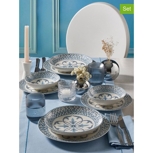 Hermia 24-częściowy zestaw w kolorze biało-niebieskim - id: 17022168 - marki Hermia - 187267919 Hermia 24-częściowy zestaw w kolorze biało-niebieskim ze sklepu Limango Polska w kategorii Naczynia - zdjęcie 187267919