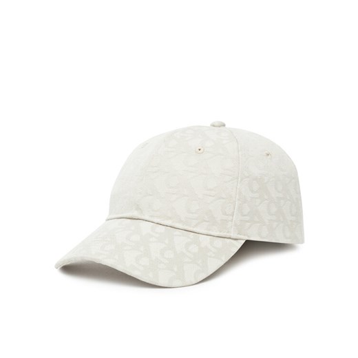 Czapka z daszkiem Calvin Klein Aop 6 Panel Baseball Cap LV04K5058G Beżowy ze sklepu eobuwie.pl w kategorii Czapki z daszkiem damskie - zdjęcie 187268216