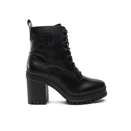 Trzewiki LAUREN RALPH LAUREN 802937826001 Czarny ze sklepu eobuwie.pl w kategorii Botki - zdjęcie 187268279