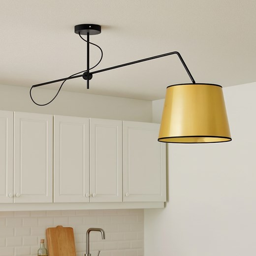 Złota lampa wisząca z regulowanym ramieniem OVIEDO MIRROR nad wyspę kuchenną ze sklepu Lysne w kategorii Lampy wiszące - zdjęcie 187270196
