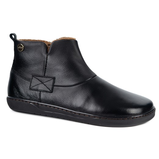 Buty damskie zimowe barefoot skórzane Z-B07 czarne licowe na zamek - id: 11752n - marki Olivier - 187270437 Buty damskie zimowe barefoot skórzane Z-B07 czarne licowe na zamek ze sklepu butyolivier w kategorii Botki - zdjęcie 187270437