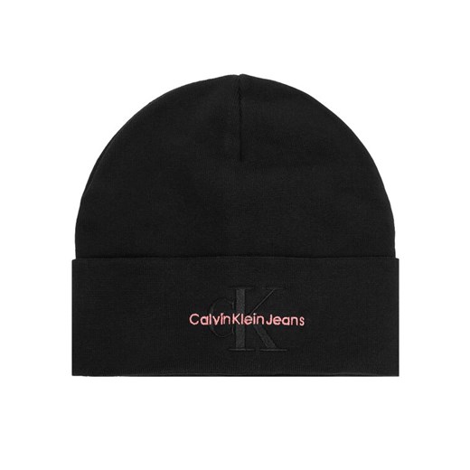 Calvin Klein Czapka Mono Logo Embro K60K612668 Czarny ze sklepu MODIVO w kategorii Czapki zimowe damskie - zdjęcie 187270936