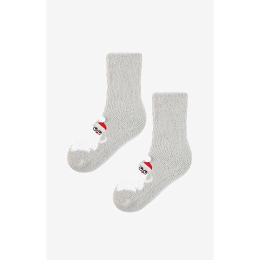 Marilyn skarpety damskie świąteczne z mikołajem B54, Kolor szary, Rozmiar uniwersalny, Marilyn ze sklepu Primodo w kategorii Skarpetki damskie - zdjęcie 187271647