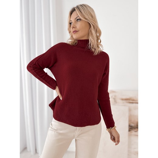 sweter darma bordowy one size - id: prod-82395-group - marki UBRA - 187271916 sweter darma bordowy one size ze sklepu UBRA w kategorii Swetry damskie - zdjęcie 187271916