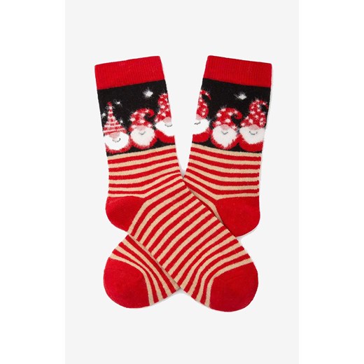 Marilyn świąteczne skarpetki damskie czerwono-beżowe D33, Kolor czerwono-beżowy, Rozmiar uniwersalny, Marilyn ze sklepu Intymna w kategorii Skarpetki damskie - zdjęcie 187272076