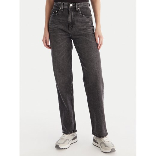 Tommy Jeans Jeansy Layla DW0DW20646 Czarny Straight Fit ze sklepu MODIVO w kategorii Jeansy damskie - zdjęcie 187273386