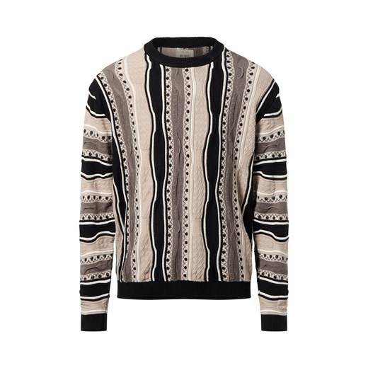 Redefined Rebel Męski sweter z dzianiny - RRTeton Mężczyźni Bawełna czarny w paski - id: 775438-0001-09900 - marki Redefined Rebel - 187273677 Redefined Rebel Męski sweter z dzianiny - RRTeton Mężczyźni Bawełna czarny w paski ze sklepu vangraaf w kategorii Swetry męskie - zdjęcie 187273677