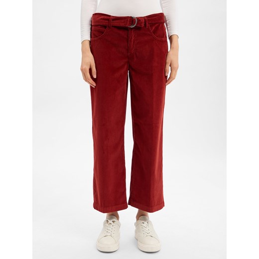 Angels Damskie spodnie sztruksowe - Linn Belt Kobiety sjena jednolity ze sklepu vangraaf w kategorii Spodnie damskie - zdjęcie 187273697