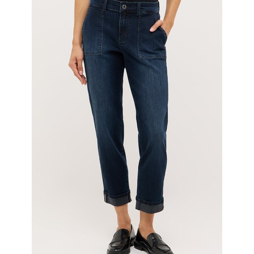Angels Dżinsy - Darleen Crop Kobiety granatowy jednolity ze sklepu vangraaf w kategorii Jeansy damskie - zdjęcie 187273705