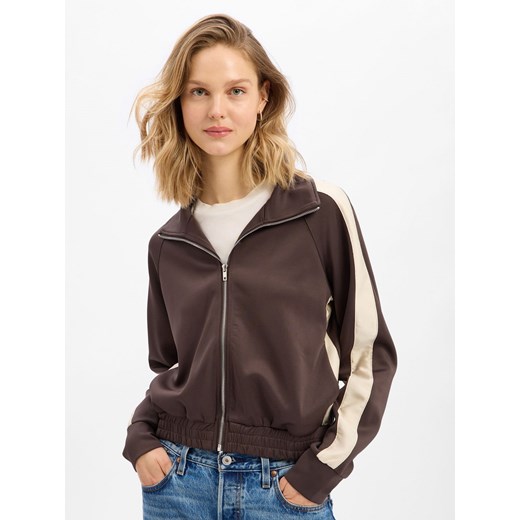 Neo Noir Damska kurtka dresowa - Vera Kobiety Sztuczne włókno czekoladowy jednolity - id: 766628-0002-00340 - marki Neo Noir - 187273716 Neo Noir Damska kurtka dresowa - Vera Kobiety Sztuczne włókno czekoladowy jednolity ze sklepu vangraaf w kategorii Kurtki damskie - zdjęcie 187273716
