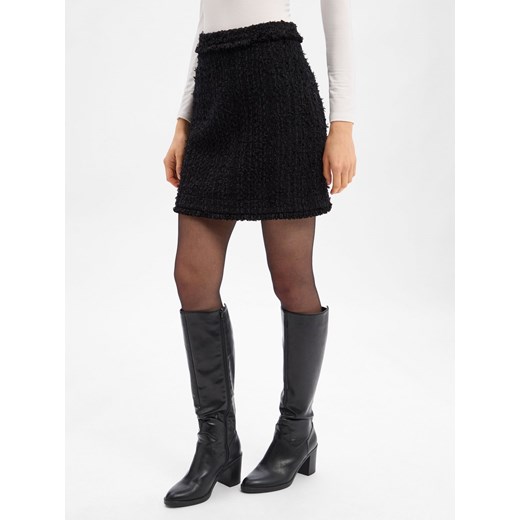 BOSS Damska spódnica mini z zawartością wełny dziewiczej - Vokila Kobiety czarny jednolity ze sklepu vangraaf w kategorii Spódnice - zdjęcie 187273737