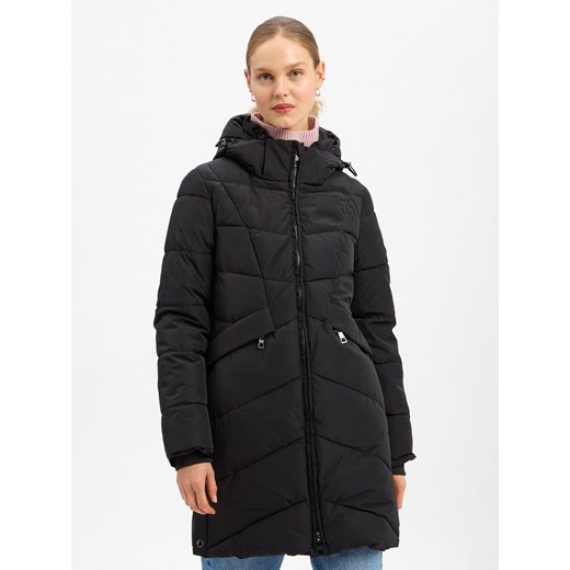 Marie Lund Pikowany płaszcz damski Kobiety czarny jednolity Marie Lund S vangraaf