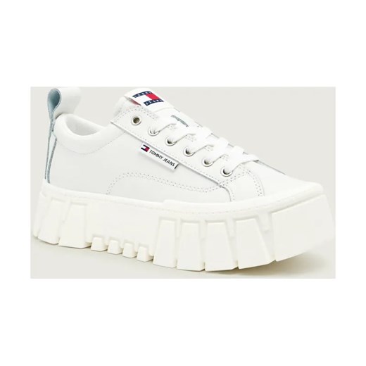 Tommy Jeans Skórzane sneakersy - id: TM261W000001A07 - marki Tommy Jeans - 187274019 Tommy Jeans Skórzane sneakersy ze sklepu Gomez Fashion Store w kategorii Buty sportowe damskie - zdjęcie 187274019