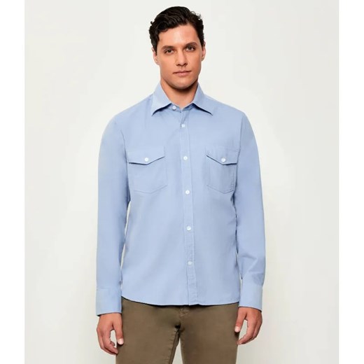 Oscar Jacobson Sztruksowa koszula | Straight fit ze sklepu Gomez Fashion Store w kategorii Koszule męskie - zdjęcie 187274097