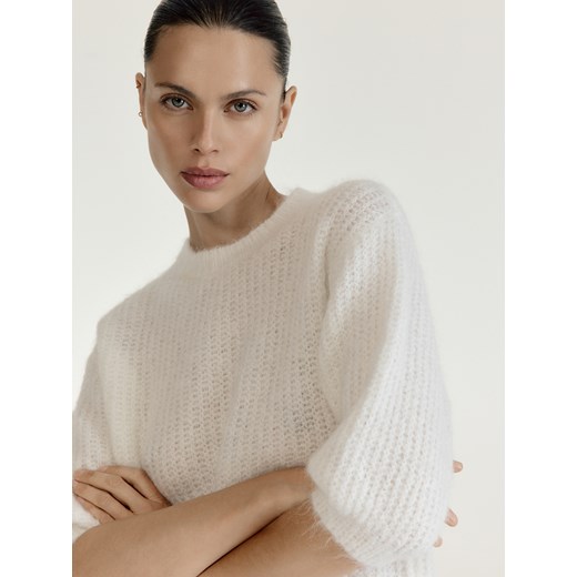 Reserved - Sweter z wełną - złamana biel ze sklepu Reserved w kategorii Swetry damskie - zdjęcie 187275266