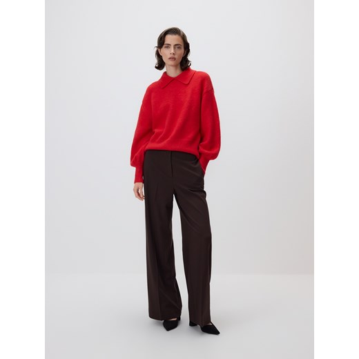 Reserved - Sweter z kołnierzykiem - czerwony Reserved L Reserved