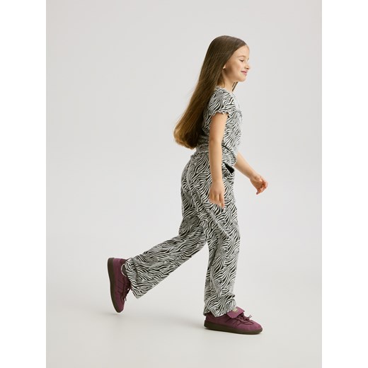 Reserved - Żakardowe spodnie - wielobarwny ze sklepu Reserved w kategorii Spodnie dziewczęce - zdjęcie 187275639