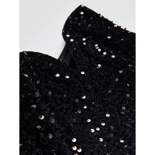 Reserved - Cekinowy top - czarny Reserved M Reserved