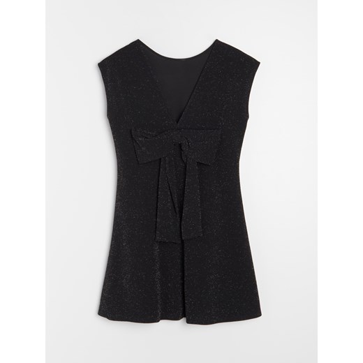 Sinsay - Sukienka mini z połyskiem - czarny Sinsay M Sinsay