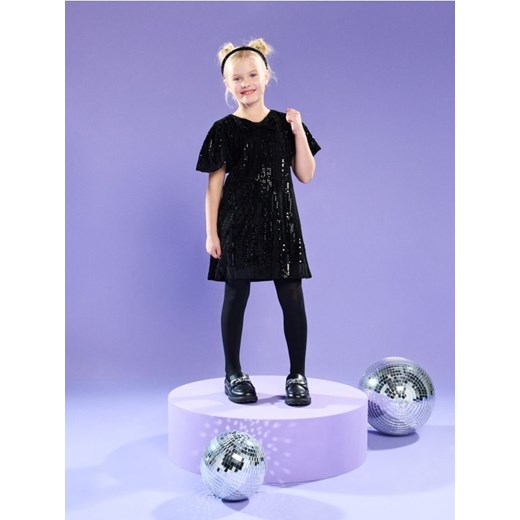 Sinsay - Elegancka sukienka mini z połyskiem - czarny ze sklepu Sinsay w kategorii Sukienki dziewczęce - zdjęcie 187276269