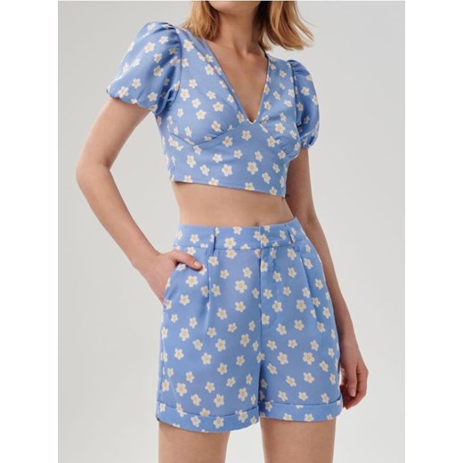 Sinsay - Szorty ze wzorem w kwiaty - wielobarwny ze sklepu Sinsay w kategorii Szorty - zdjęcie 187276349