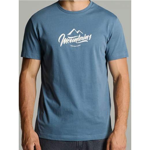 Sinsay - Koszulka regular z nadrukiem - szary - id: 825GP-58X - marki Sinsay - 187276365 Sinsay - Koszulka regular z nadrukiem - szary ze sklepu Sinsay w kategorii T-shirty męskie - zdjęcie 187276365