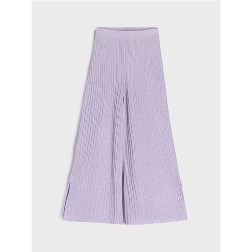 Sinsay - Prążkowane spodnie wide leg - fioletowy - id: 937GH-04X - marki Sinsay - 187276385 Sinsay - Prążkowane spodnie wide leg - fioletowy ze sklepu Sinsay w kategorii Spodnie dziewczęce - zdjęcie 187276385