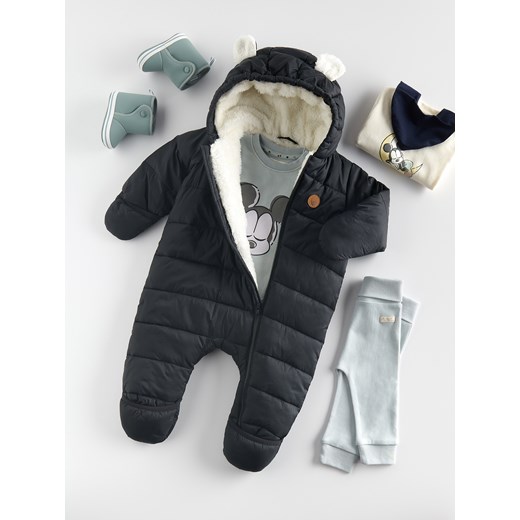 Reserved - Kombinezon z ociepleniem - czarny Reserved 80 (9-12 m.) okazyjna cena Reserved