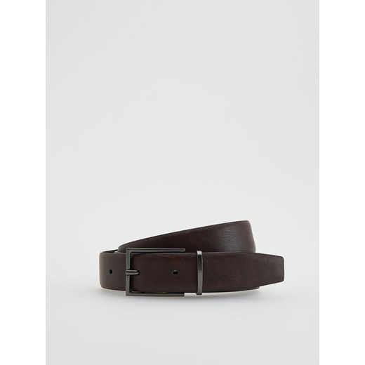 Reserved - Pasek z łączonych materiałów - bordowy ze sklepu Reserved w kategorii Paski męskie - zdjęcie 187276985