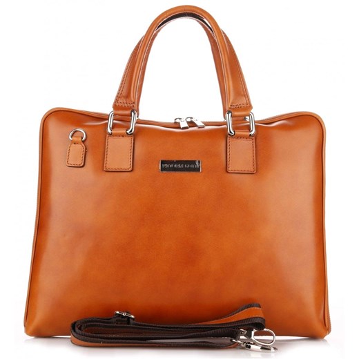 Torebki Skórzane VITTORIA GOTTI Made in Italy Aktówka Damska A4 Ruda ze sklepu PaniTorbalska w kategorii Kuferki - zdjęcie 187277895