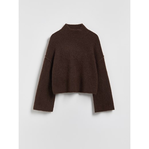 Reserved - Sweter z golfem - ciemnobrązowy ze sklepu Reserved w kategorii Swetry damskie - zdjęcie 187278395