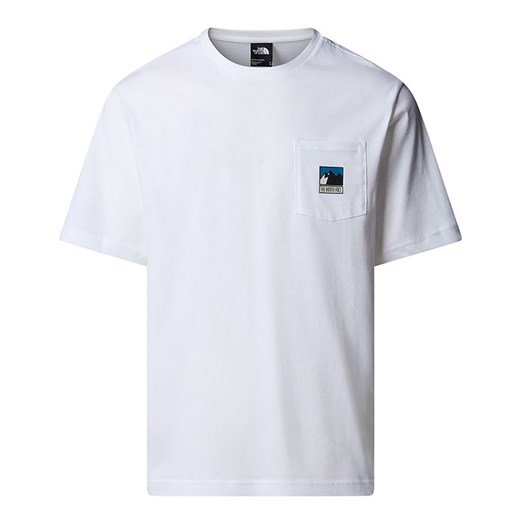 Koszulka męska The North Face Mountain 0A8E3MFN41 - biała ze sklepu streetstyle24.pl w kategorii T-shirty męskie - zdjęcie 187278817