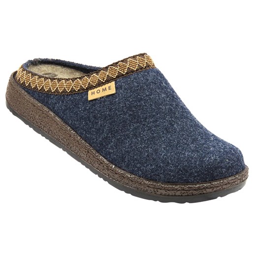 Kapcie damskie filcowe - Inblu NL-09, granatowe ze sklepu ulubioneobuwie w kategorii Kapcie damskie - zdjęcie 187279488