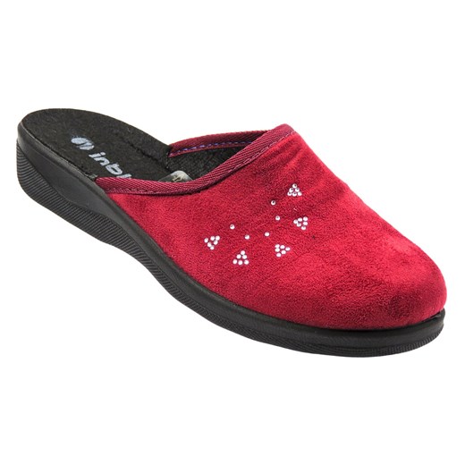 Wygodne kapcie damskie INBLU CU-9H, bordowe ze sklepu ulubioneobuwie w kategorii Kapcie damskie - zdjęcie 187279498