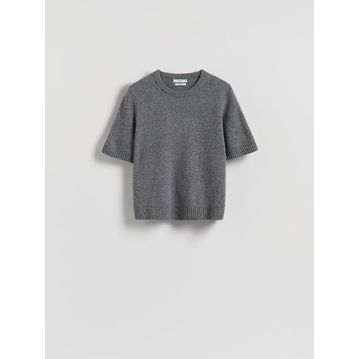 Reserved - Wełniany sweter - szary ze sklepu Reserved w kategorii Swetry męskie - zdjęcie 187279675