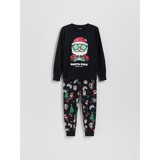 Reserved - Świąteczna piżama - czarny ze sklepu Reserved w kategorii Piżamy dziecięce - zdjęcie 187279749