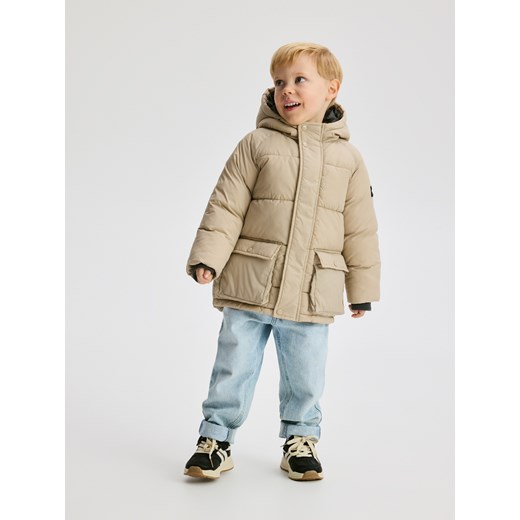 Reserved - Kurtka z kapturem - beżowy ze sklepu Reserved w kategorii Kurtki chłopięce - zdjęcie 187279757